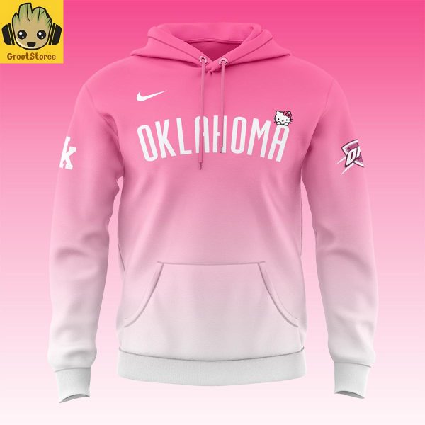 Oklahoma City Thunder x Hello Kitty Night Pink 2026 Hoodie Shirt