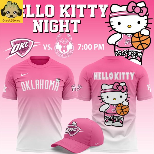 Oklahoma City Thunder x Hello Kitty Night Pink 2026 Hoodie Shirt
