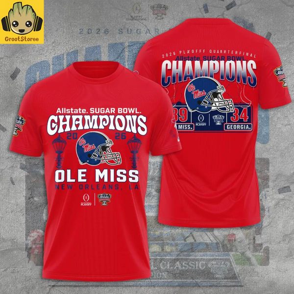 Ole Miss Rebels 2026 Sugar Bowl Champions Final Score 39 34 Hoodie T Shirt