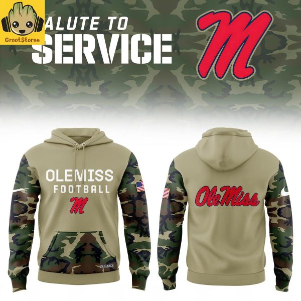 Ole Miss Rebels Football Salute to Service Hoodie
