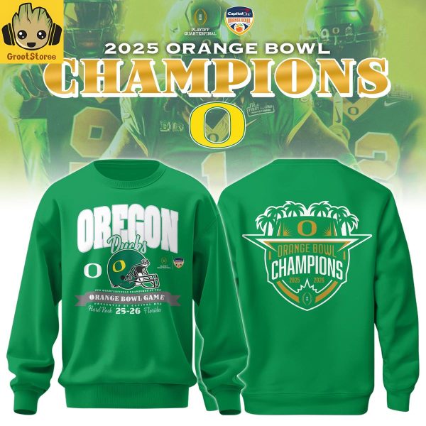 Oregon Ducks x Orange Bowl Champions 25 26 Hoodie Shirt