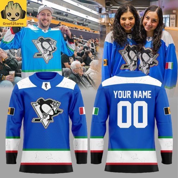 Pittsburgh Penguins Italian Heritage Night 2026 Personalized Hockey Jersey