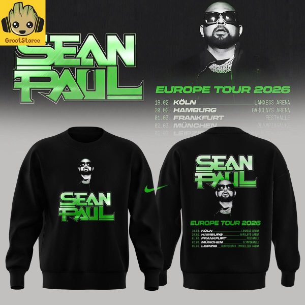 Sean Paul Europe Tour 2026 Hoodie Shirt