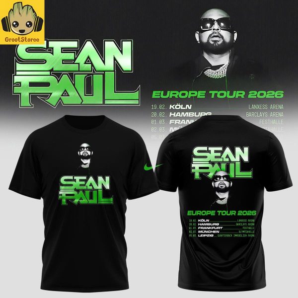 Sean Paul Europe Tour 2026 Hoodie Shirt
