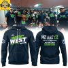 Seattle Seahawks 2025 NFC West Division Champions Navy Hoodie Shirt Seattle Seahawks 2025 NFC West Division Champions Navy Hoodie Shirt