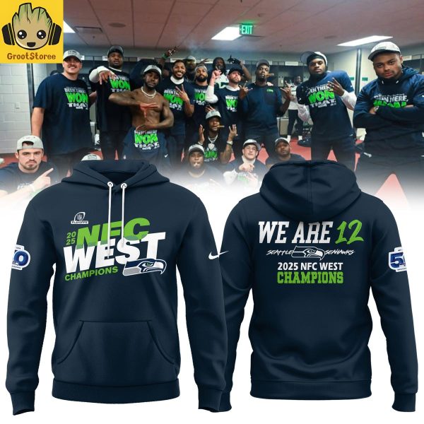 Seattle Seahawks 2025 NFC West Division Champions We Are 12 Hoodie