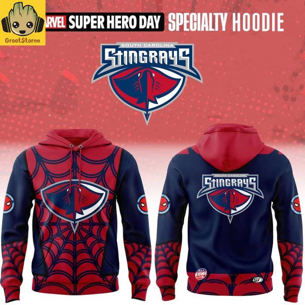 South Carolina Stingrays x Marvel Super Hero Day 2026 Spiderman Hoodie