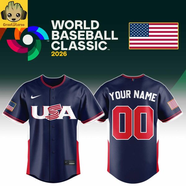 Team USA World Baseball Classic 2026 Personalized Baseball Jersey